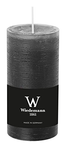 Wiedemann Marble Kerze durchgefärbt ASF, Wachs, Grau, 12 x 5.8 cm, 8-Einheiten
