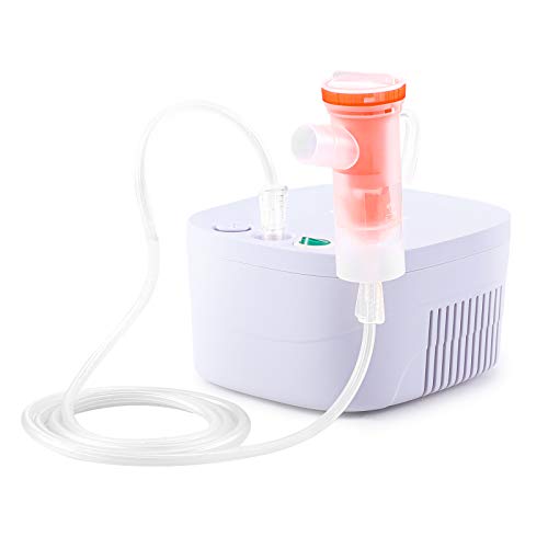 Kompressor Inhalator Vernebler,Inhalationsgerät mit Mundstück und Maske für Erwachsene und Kinder,Inhalationsgerät zur Behandlung von Atemwegserkrankungenwie Erkältung und Bronchitis