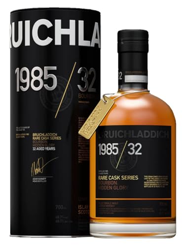 Bruichladdich 1985/32 Years Old RARE CASK SERIES Bourbon: Hidden Glory mit Geschenkverpackung Whisky (1 x 0.7 l)