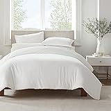 SERTA Simply Clean Bettbezug-Set, ultraweich, hypoallergen, schmutzabweisend, 3-teiliges Set, Weiß