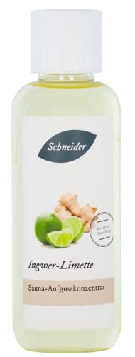 Saunabedarf Schneider - Aufgusskonzentrat Ingwer-Limette - frischer, fruchtig-würziger Saunaaufguss - 250ml Inhalt