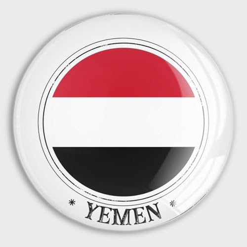 Evans1nism Glas-Kühlschrankmagnete, Jemen-Flagge, starke Magnete, Länderflaggen, starker Magnet, Urlaubsflaggen, hübsche Magnete für Kühlschrank, Whiteboard, Schrank, Küche, 4 Stück