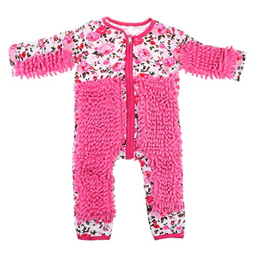 Baby Strampler Outfit Säugling Kleinkind Poliert Böden Reinigung Kostüm Kleidung – Rose Rot, 85 cm Rose Rot 85 cm