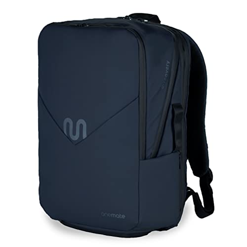 onemate Rucksack Backpack Pro (Herren und Damen) Vielseitig und Durchdacht aus Recycelten Plastikflaschen 22L Blau