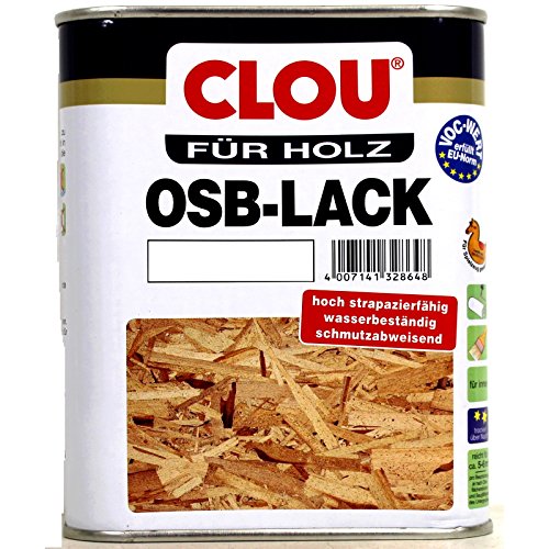 0,75L Clou OSB Lack Klarlack Holzlack Parkettlack seidenmatt