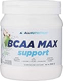 ALLNUTRITION BCAA Max Support Pulver Komplex aus verzweigtkettigen Aminosäuren Glutamin Taurin Leucin Valin Isoleucin Muskelregeneration 500 g Apfel