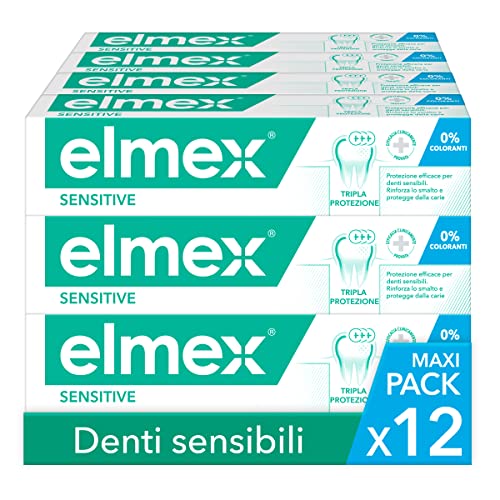 elmex Zahnpasta Sensitive empfindliche Zähne, 75 ml x 12