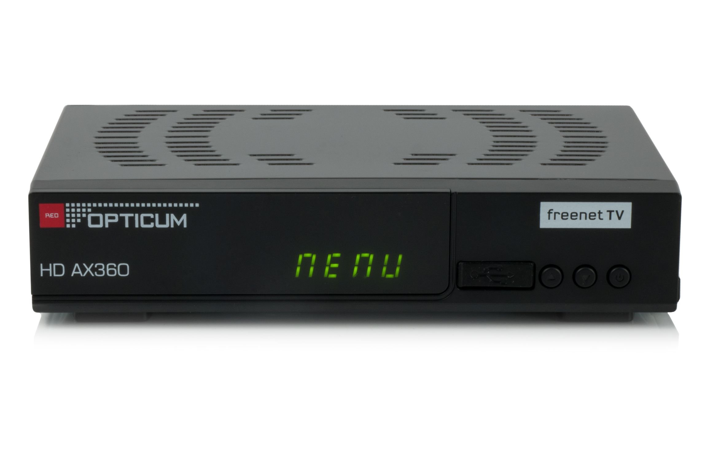 Opticum AX 360 DVB-T2 HD H.265/HEVC Receiver Freenet TV Irdeto Schwarz