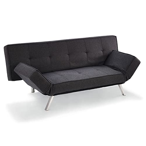 Pureday Schlafsofa New York - 2-Sitzer Sofa - Schlafcouch - ca. 180 x 91 x 78 cm - Schwarz