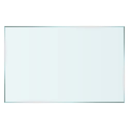 Euro Tische Glasplatte für Kaminofen - Glasscheibe mit 6mm ESG Sicherheitsglas - perfekt geeignet als Funkenschutzplatte - Verschiedene Größen (115x65cm, Klarglas)