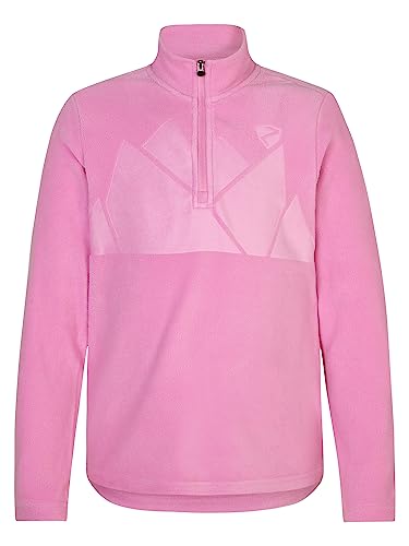 Ziener Kinder JONKI Skipullover, Skirolli, Funktions-Shirt | atmungsaktiv, Fleece, warm, Fuchsia pink, 128