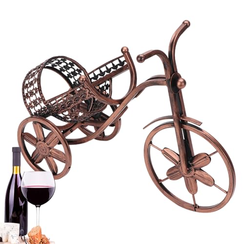 biteatey Tisch-Weinregal, Weinhalter für die Arbeitsplatte | Dreirad-Weinflaschenregal,Fahrrad-Weinaufbewahrungshalterungen, Weinhalter für Bar, Inneneinrichtung, Geschenke für Weinliebhaber
