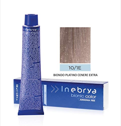 Inebrya 10/1E Bionic Color Professionelle permanente Haarfarbe, 100 ml, Platinblond Asche Extra, 1 Stück