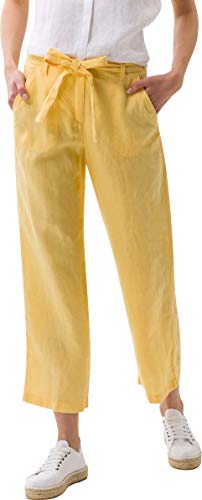 BRAX Damen Style Maine S Culotte aus reinem Leinen Hose, Lemonade, 40W / 30L