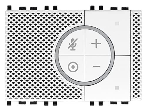 VIMAR 03975.B Einbau-Alexa-Sprachsteuerung, integriertes WiFi, Zwei Fronttasten, RGB-LED-Hintergrundbeleuchtung, Sprachsteuerung, Fernbedienung oder Sprachsteuerung