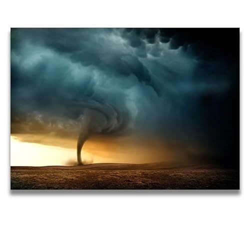 Leinwand Malerei Sturm Tornado Hurrikan HD Poster Home Interior Room Wandkunstdekoration (Color : JCYG-988, Size : 50x70cm No Frame)