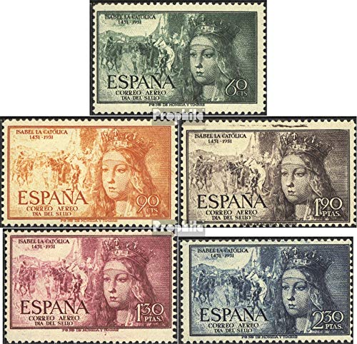 Prophila Collection Spanien 998-1002 (kompl.Ausg.) postfrisch ** MNH 1951 Tag der Briefmarke (Briefmarken für Sammler) Pferde/Zebras