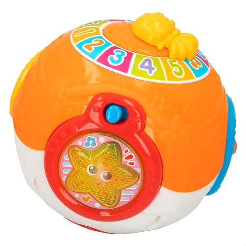 winfun, Musikball mit Licht und Sound, Ball mit Musik, Meerestiere, sensorische Babybälle, Frühstimulationsspielzeug, Soundball, Babykugeln, Geschenke 6 Monate (47257)