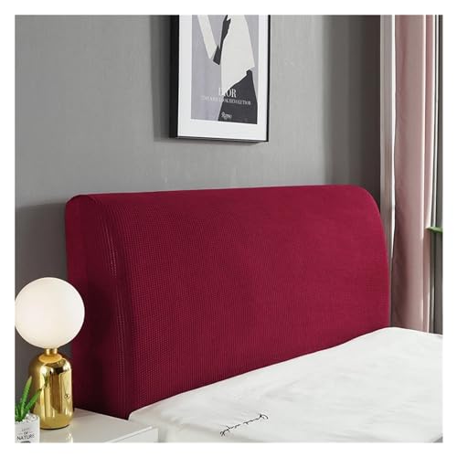 Bettkopfteil Hussen Elastic Quilted Headboard Covers Corn Velvet Bed Head Covers BedHead Cover Back Cover for Home Hotel Bed Schlafzimmer Kopfteil (Color : Red, Size : 150 cm Bed)