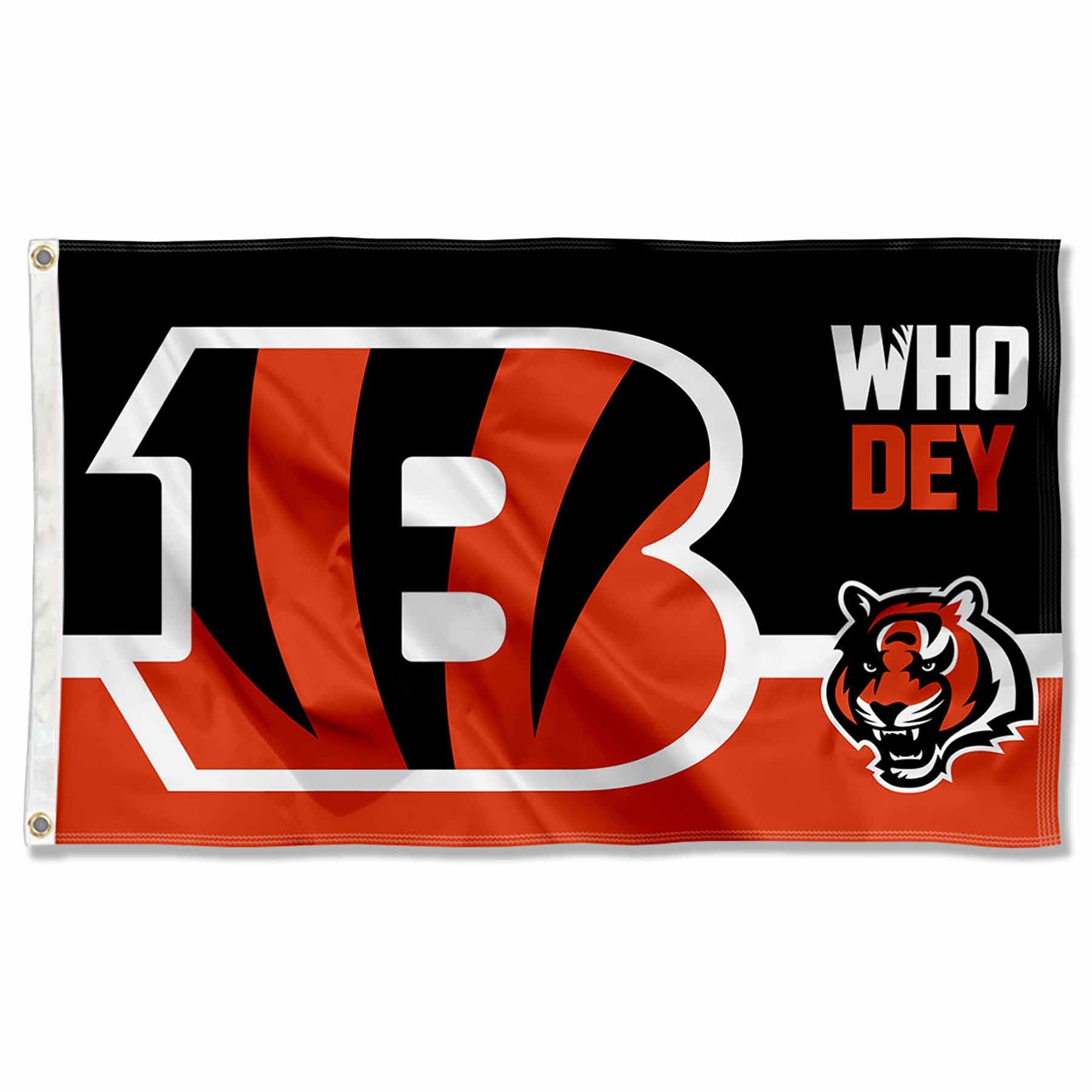Cincinnati Bengals Who Dey Flagge, für drinnen und draußen, 90 x 150 cm
