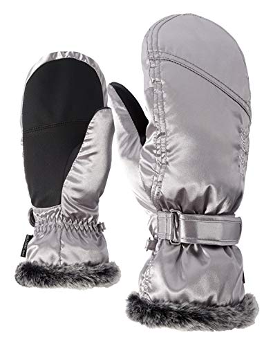 Ziener Damen KEM MITTEN lady glove Ski-handschuhe / Wintersport |warm, atmungsaktiv, silber (metallic silver), 7