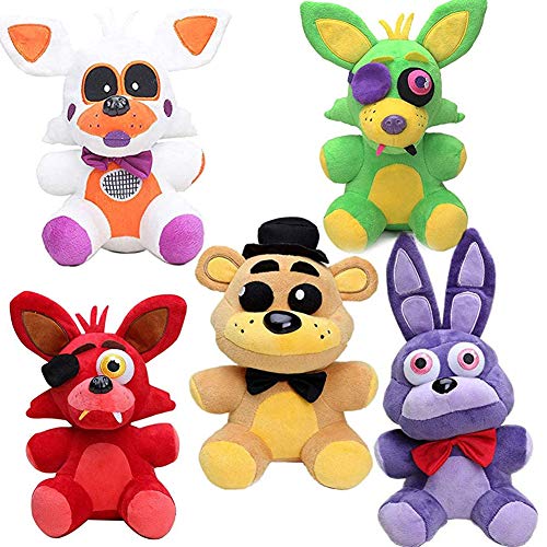 Jilijia Five Nights All Characters Sister Location Figuren Spielzeug Set Funtime Foxy und Fre-ddy Puppet Action Figure Soft Plush Stuffed Doll Toy