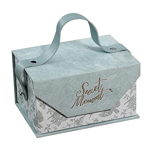 SOIMISS Weihnachtsgeschenke Hochzeitsgeschenk Kofferbevorzugung Box Hochzeitsfeier Favor Bonby Box mit Griff für Brautdusche Annusionäre Hochzeit Favoriten Blau S Süßigkeiten