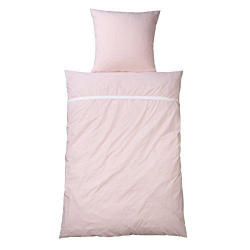 wellyou, Kinder Bettwäsche, Vichy-Karo, 100% Baumwolle, Maße (135x200) (rosa-weiß, 100 x 135 cm)
