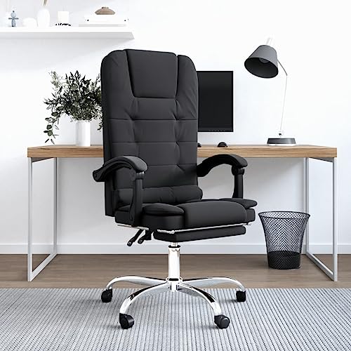 FUDUGEHMIOFWFJJ Bürostuhl 200kg,Stuhl,ChefsesselBürostuhl Schwarz KunstlederErgonomisches Design für optimalen Komfort und Unterstützung bei der Arbeit