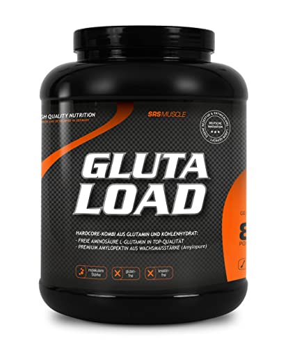 SRS Muscle - Gluta Load, 2.000 g, Orange | Glutamine Carb Loader | Kreatin-Alternative mit L-Glutamin und Amylopure | glutenfrei | deutsche Premiumqualität