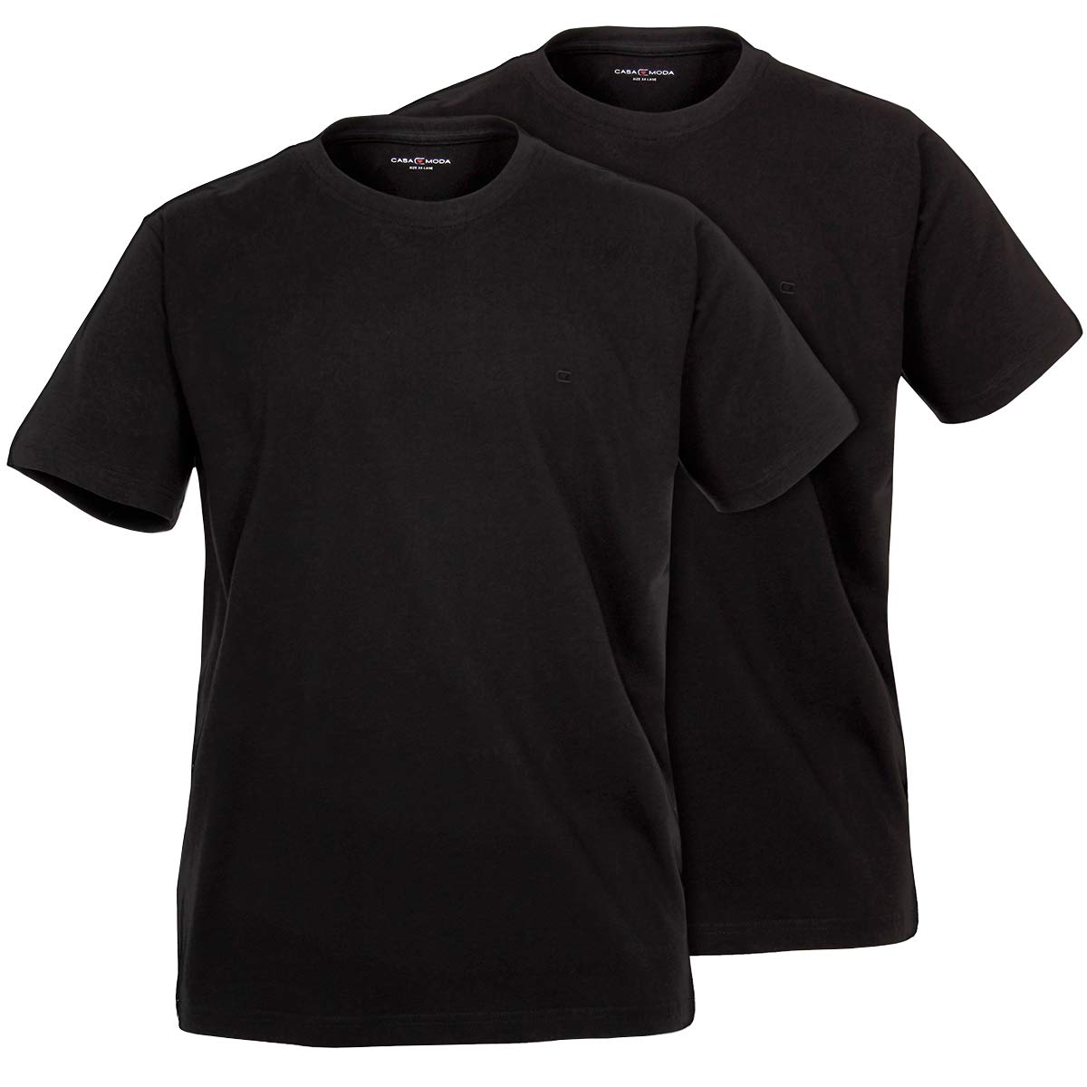 Casamoda T-Shirt Doppelpack schwarz Übergröße, XL Größe:3XL
