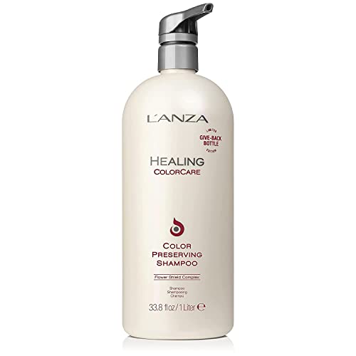 L'ANZA Heilung ColorCare Farbkonservierendes Shampoo (1,000 ml), für Farbbehandeltes Haar - Schützt und Frischt die Haarfarbe auf Während der Heilung, Sulfatfrei, Tägliches Shampoo Coloriertes Haar