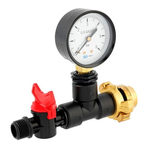 REKUBIK Messgerät mit Manometer für Wassermenge Druck/Durchfluss