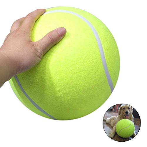 Akemaio 24cm Riesentennisball Pet Kauen-Spielzeug Aufblasbare Tennisball Unterschrift Funny Pet Spielzeug für Hund Katze