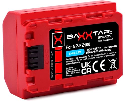 Baxxtar Pro - Ersatz für Akku Sony NP-FZ100 (Generation IV) - Alpha 7c 7R IV