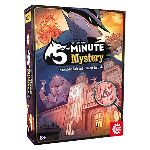 Game Factory 646284 5-Minute Mystery, kooperatives Suchspiel auf Zeit, Gesellschaftsspiel ab 8 Jahren, Knackt den Code und schnappt den Dieb!