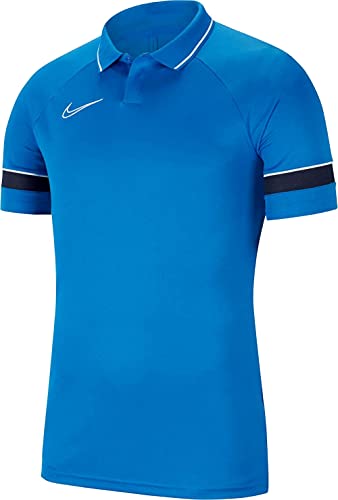 Nike CW6106 Y NK Dry ACD21 Polo SS Polo Shirt Unisex-Child royal Blue/White/Obsidian/White M