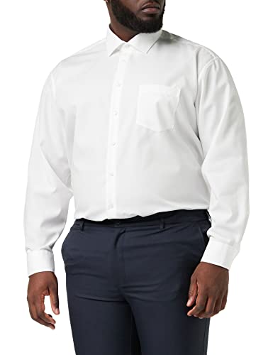 Seidensticker Herren Comfort Passform Bügelfrei Businesshemd, Weiß (Weiß 01), XX-Large (Herstellergröße: 45)