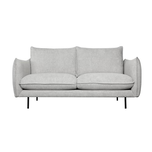 Furnhouse Ibbe Design Grau 2-Sitzer Sofa Milano Stoffbezug Taschenfederkern Polsterung Polstersofa für Wohnzimmer