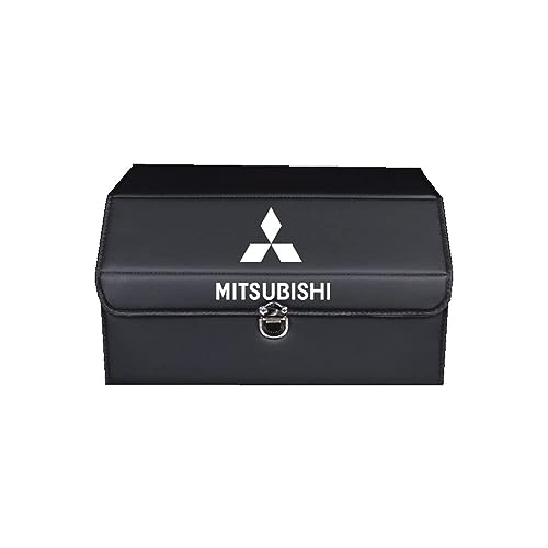 ELOMAS Kofferraum Organizer für Mitsubishi Outlander, Kofferraumtasche, Kofferraum-Organizer, Auto-Aufbewahrungsbox mit Mehreren Taschen,C Black-M