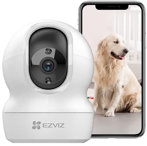 EZVIZ 2K+ WLAN Überwachungskamera, 360º PTZ Innenkamera, Nachtsicht, Bewegungserkennung, Zwei-Wege-Audio, Kompatibel mit Alexa und Google, Andriod/iOS, CP1-4MP
