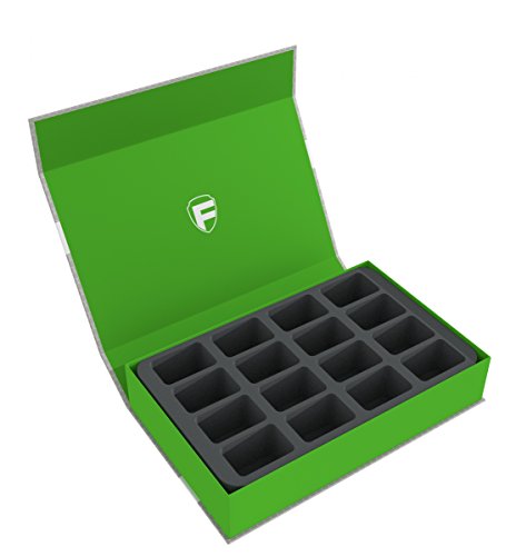 Feldherr Magnetbox grün kompatibel mit 16 Blood Bowl Miniaturen - 2016 Version