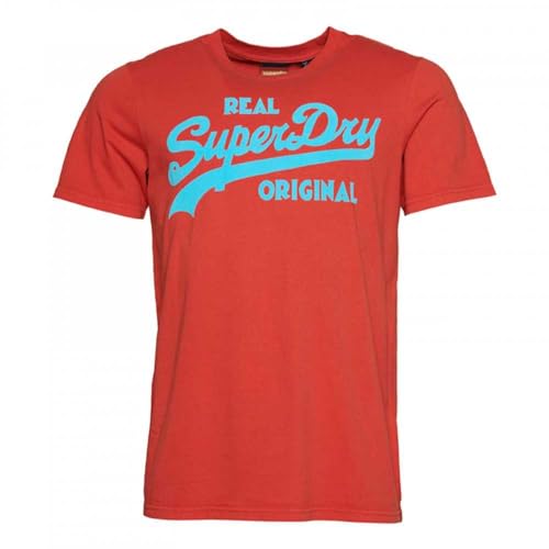 Superdry Herren Vintage Vl Neon Tee Hemd, Amerikanisches Rot, S