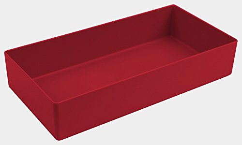 Kunststoff-Einsatz-Kasten rot, Höhe 40 mm, LxB = 198x99 mm, Eco-Pack = 20 Stück