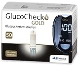 GlucoCheck GOLD Blutzuckerteststreifen 50 Stück