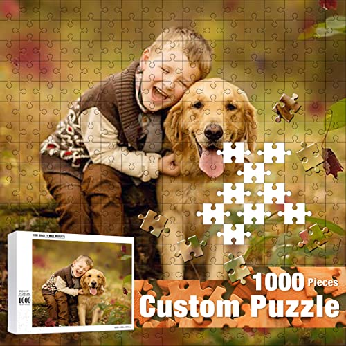 Personalisiertes Puzzle mit eigenem Foto, Eigenes Fotopuzzle 35-1000 Teile, Puzzle selber gestalten, Puzzle individuell Bedrucken Lassen - Fotogeschenk für Erwachsene Kinder (H-1000 Teile)