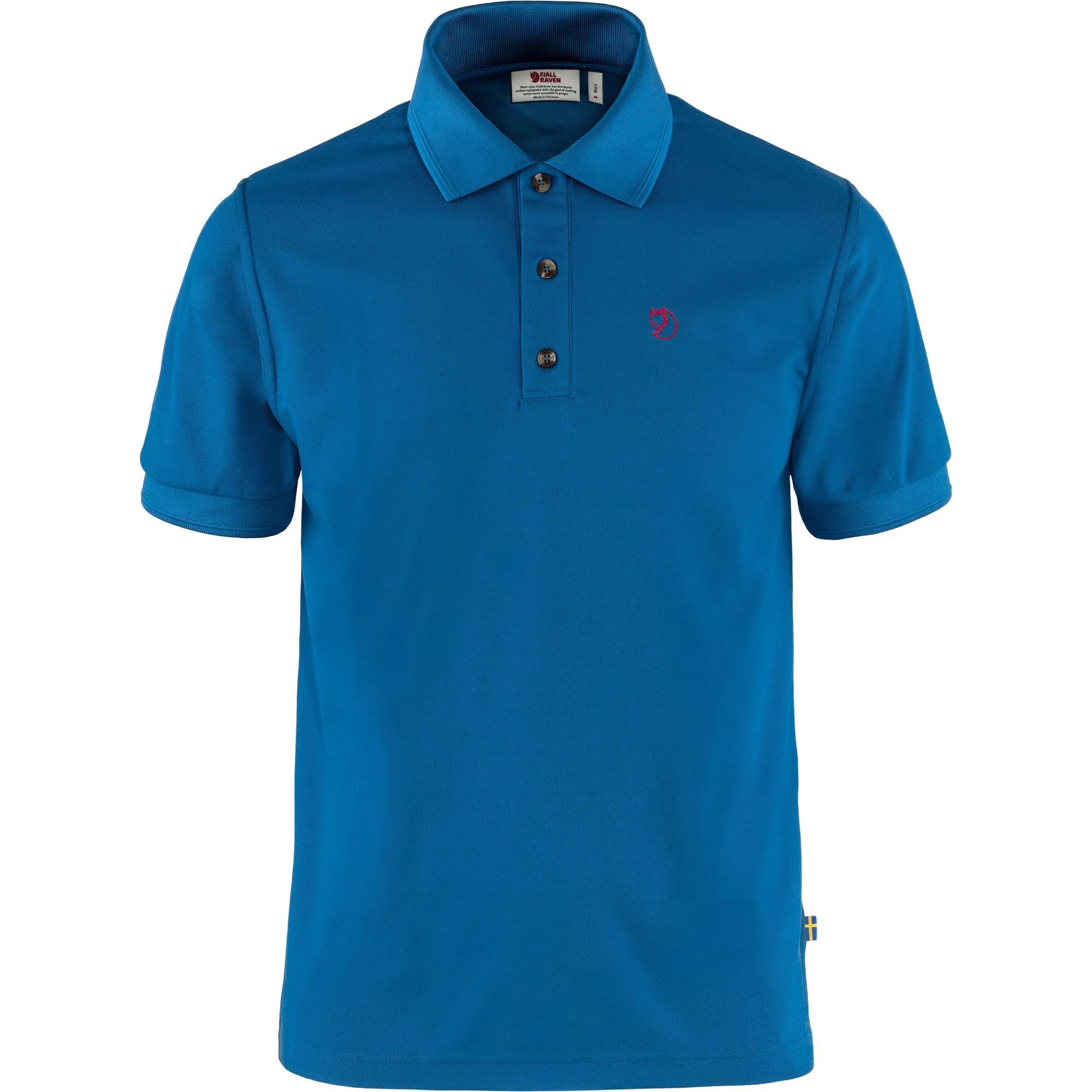 Fjallraven 81783-538 Crowley Pique Shirt M T-Shirt Herren Alpine Blue Größe XL