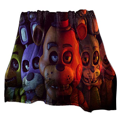 FNAF's FNAF Decke, warm und bequem, lustige Pizza-Mikroraschel-Decke, Druckdecke, Flanell, Überwurfdecke, ultraweiche Mikrofaser für Bett, Sofa