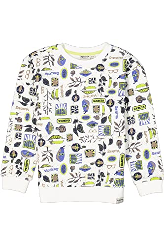 Garcia Kids Jungen Sweater Sweatshirt, Off White, 104/110