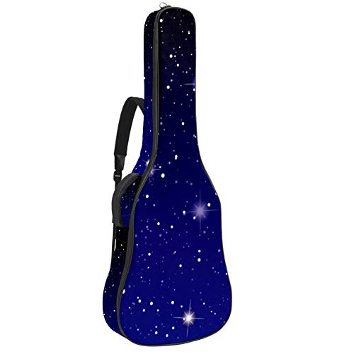 Gitarren-Gigbag, wasserdicht, Reißverschluss, weich, für Bassgitarre, Akustik- und klassische Folk-Gitarre, Sternenhimmel, Weltraum, Galaxie